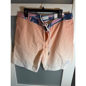 American Eagle Mens Boardshorts Large Peach Ombre Quick-Dry Swim Trunks     69-6